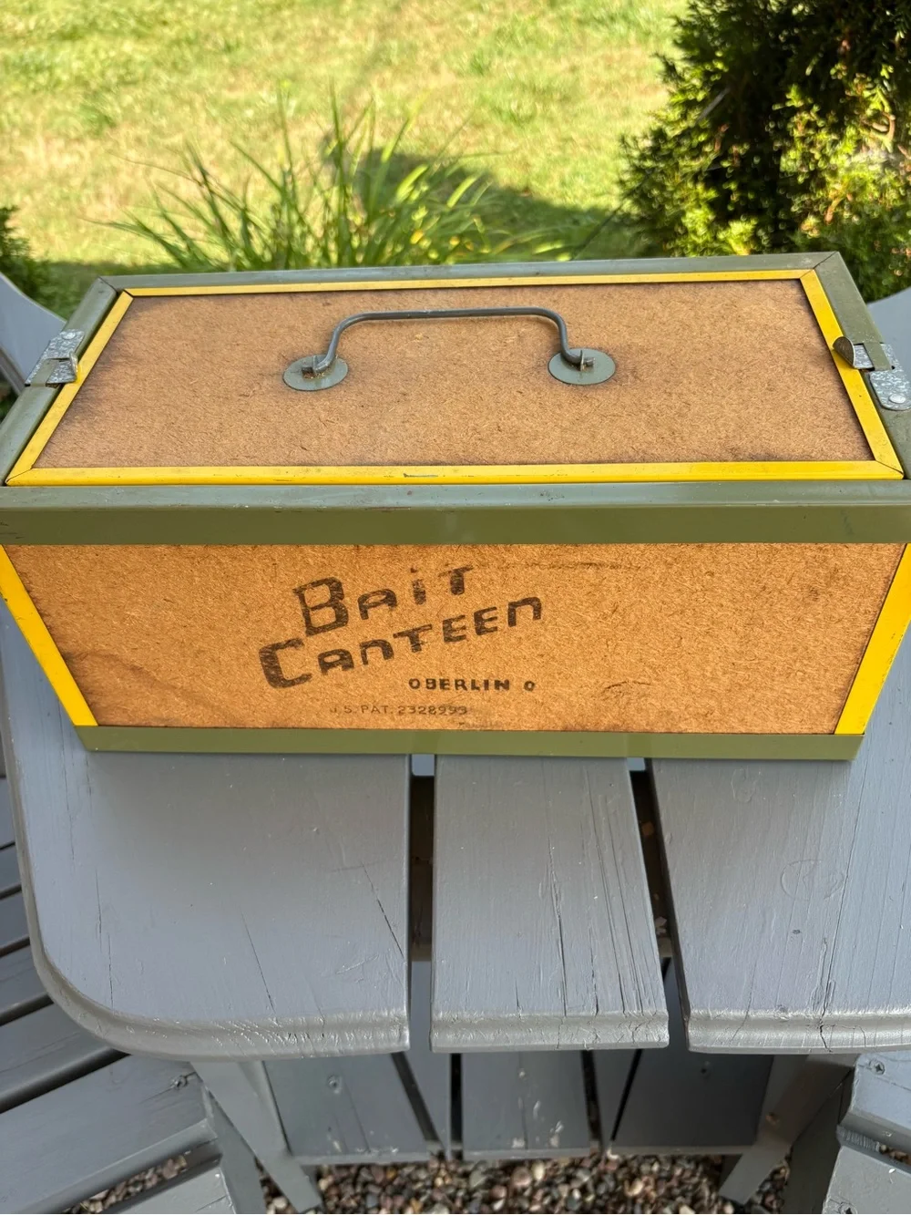 Vintage Oberlin Bait Canteen Set (Pair) Mid Century Worm Boxes, Cabin Decor